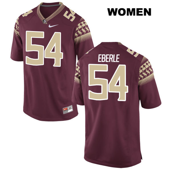 Women's NCAA Nike Florida State Seminoles #54 Alec Eberle College Red Stitched Authentic Football Jersey JXZ1469HM